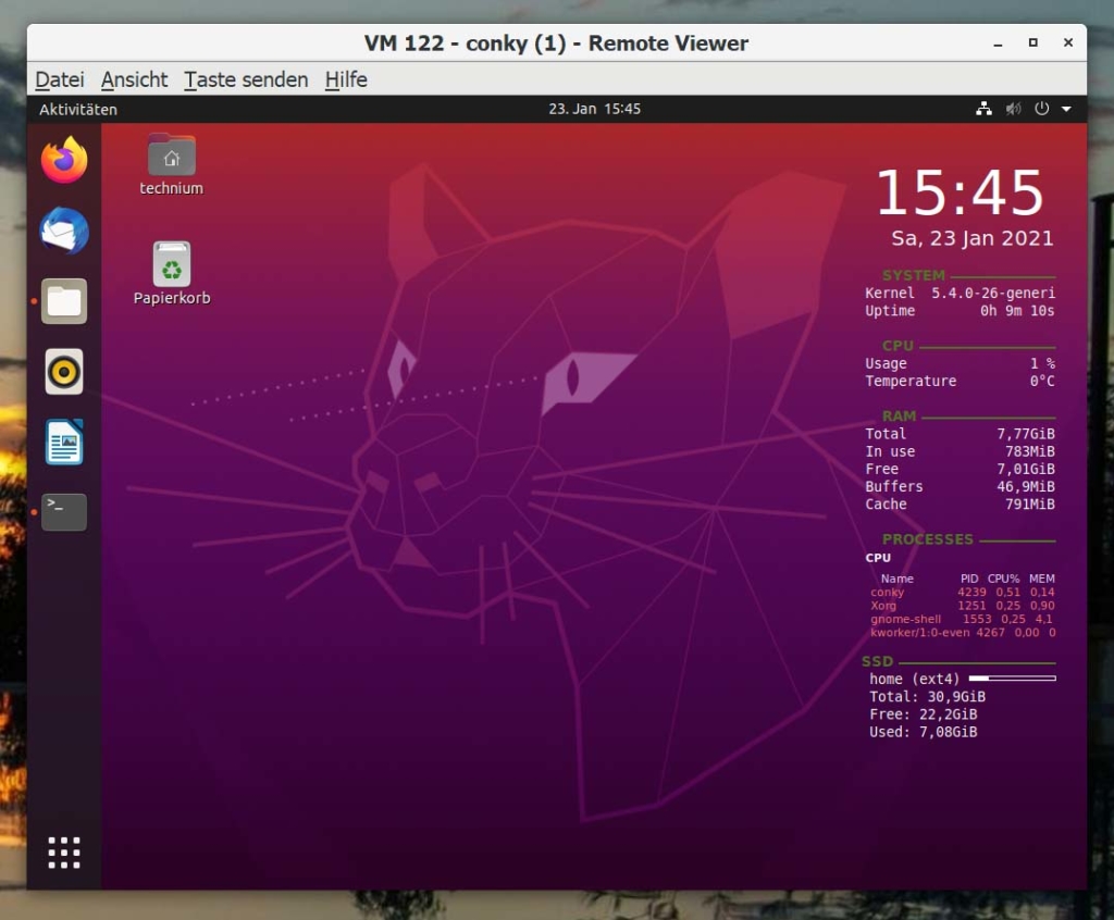 Ubuntu 20.04 Conky installieren