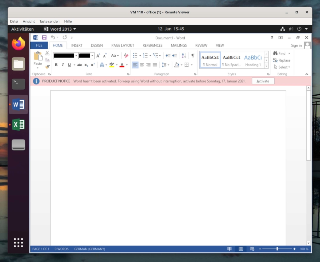 Debian Microsoft Office installieren - Tutorial - word