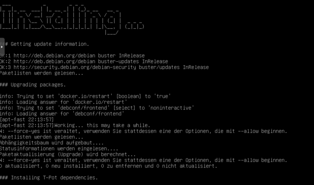 Debian T-Pot installieren - Tutorial - installing