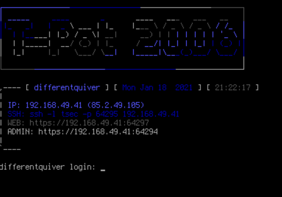 Debian T-Pot installieren - Tutorial - installed