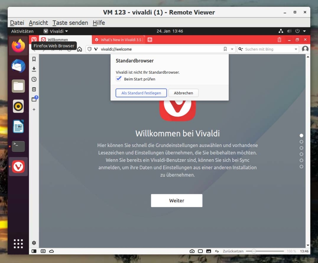 Debian Vivaldi Browser installieren - Tutorial - standard