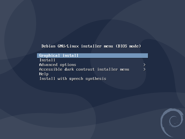 Debian 10.8.0 Server installieren - boot