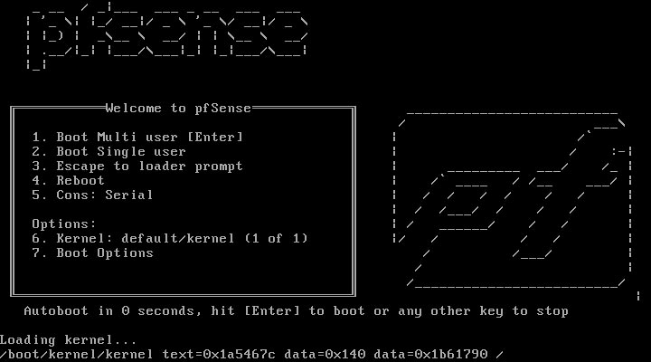 pfSense 2.5.0 installieren - boot