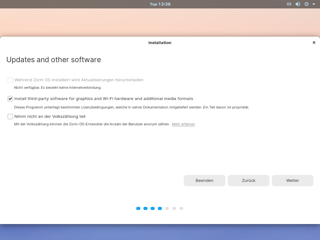 Zorin OS 15.3 installieren - updates