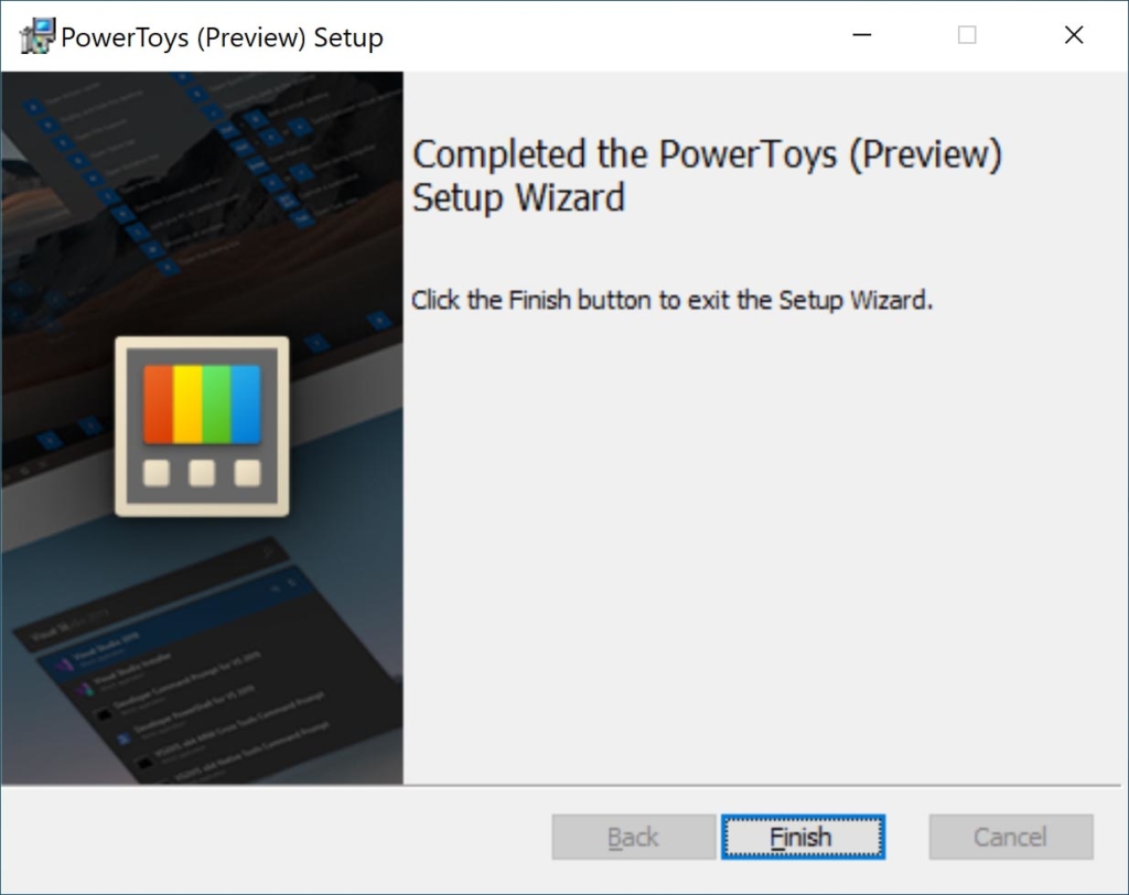 Microsoft PowerToys installieren - finish
