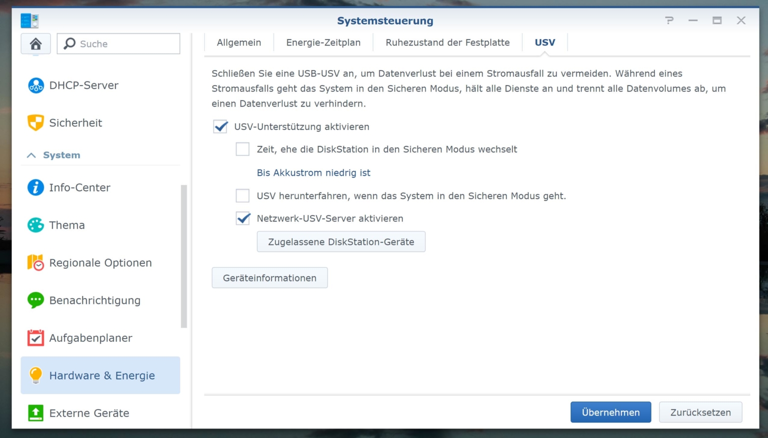 Synology NUT Server einrichten Tutorial Technium