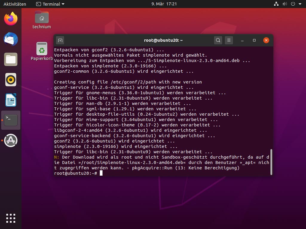 Ubuntu Simplenote 2.3.0 installieren - install