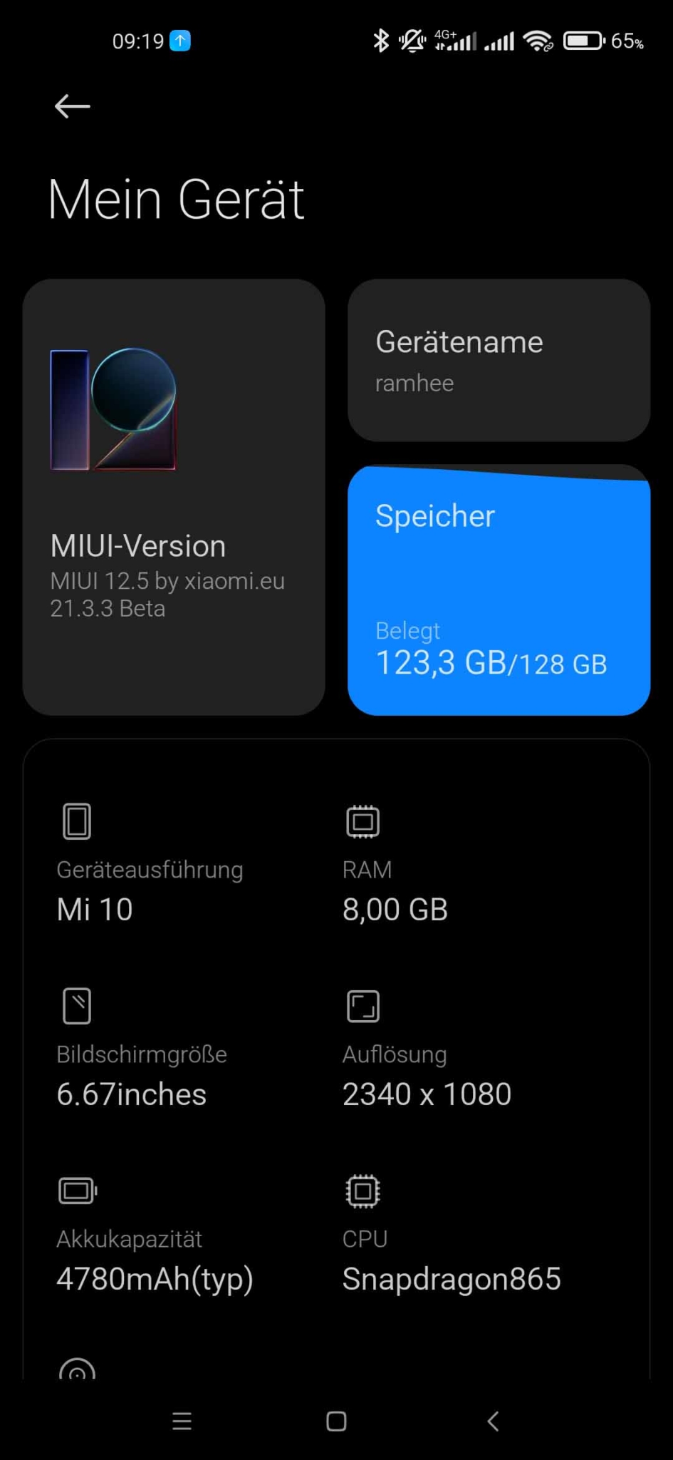 Xiaomi Mi 10 EU ROM Update - Mein Gerät