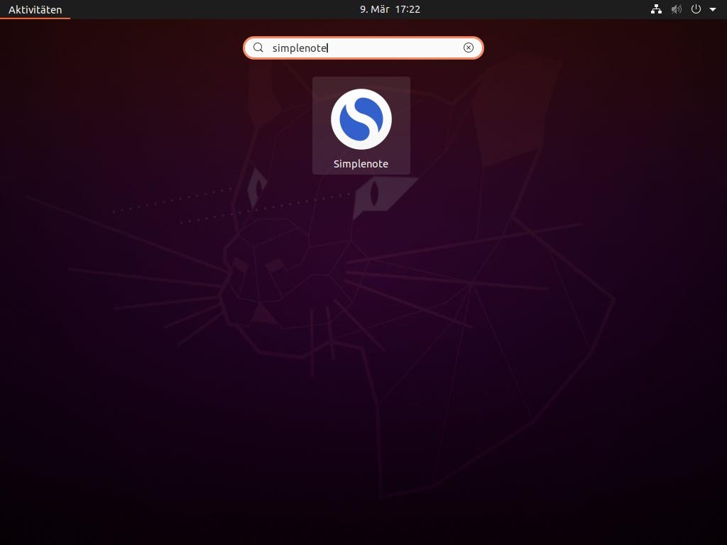 Ubuntu Simplenote 2.3.0 installieren - start