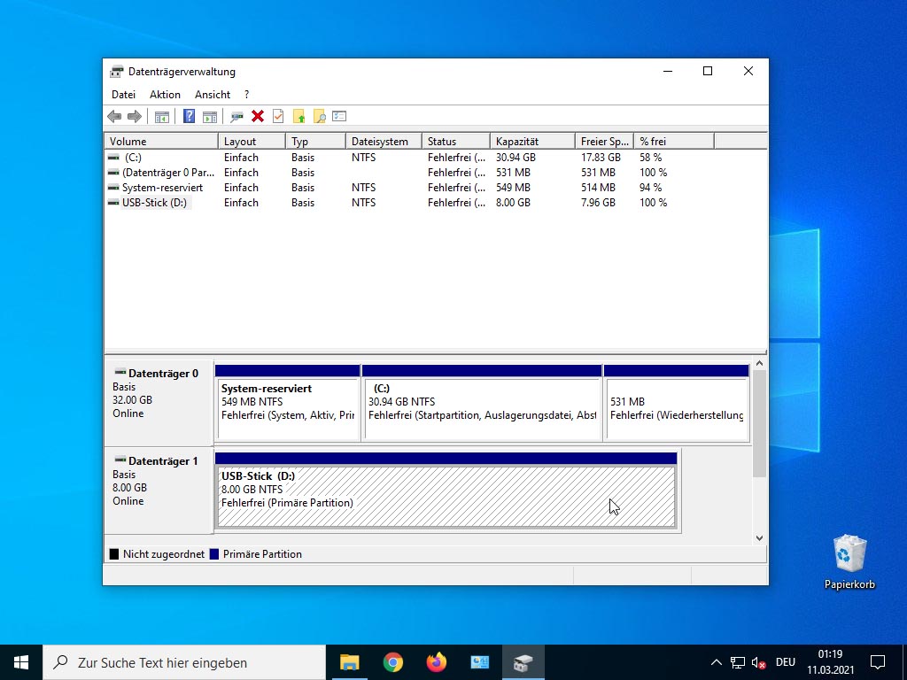 USB Stick unter Windows 10 formatieren Tutorial Technium