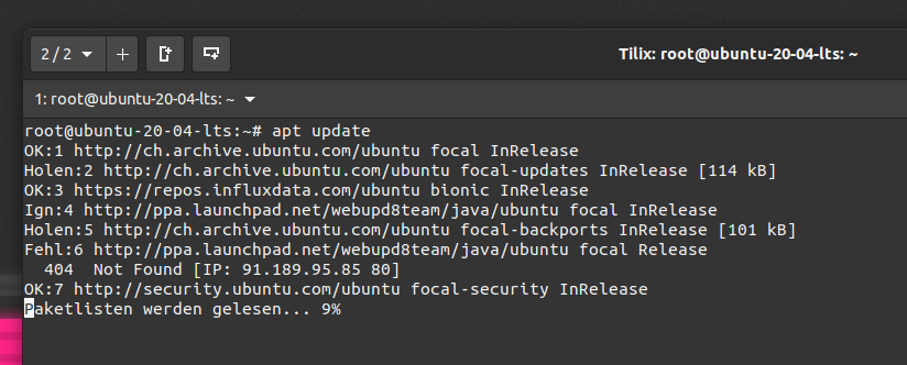 Ubuntu 21.04 Upgrade - update