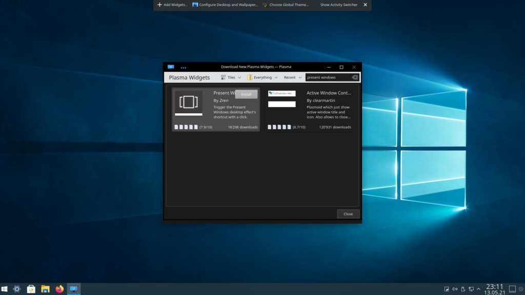 Installer le thème Kubuntu Windows 10 - Windows hôte
