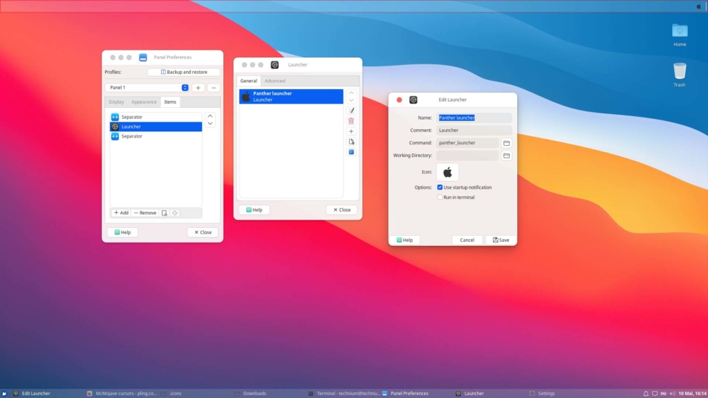 Xubuntu macOS Theme installieren - panel