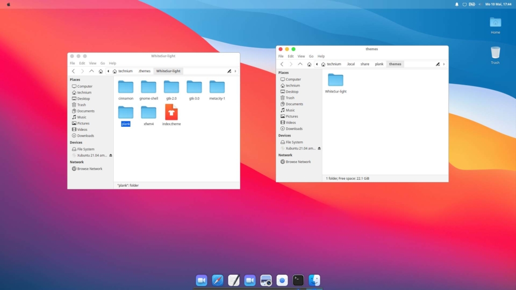 Xubuntu macOS Theme installieren - plank theme
