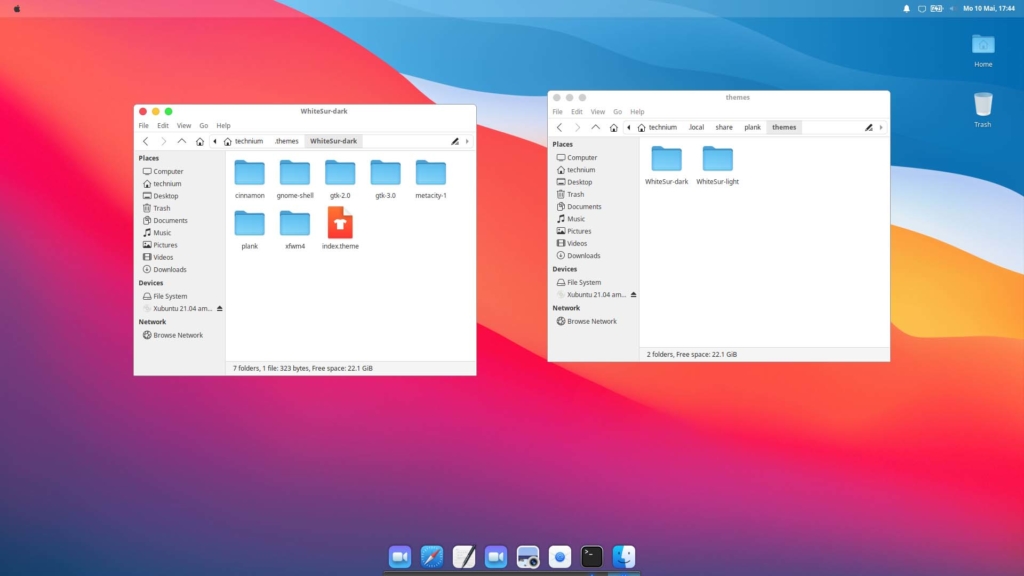Xubuntu macOS Theme installieren - plank theme