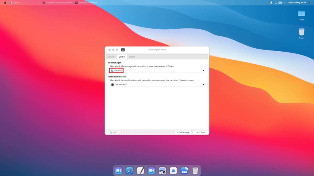 Xubuntu macOS Theme installieren - nautilus default