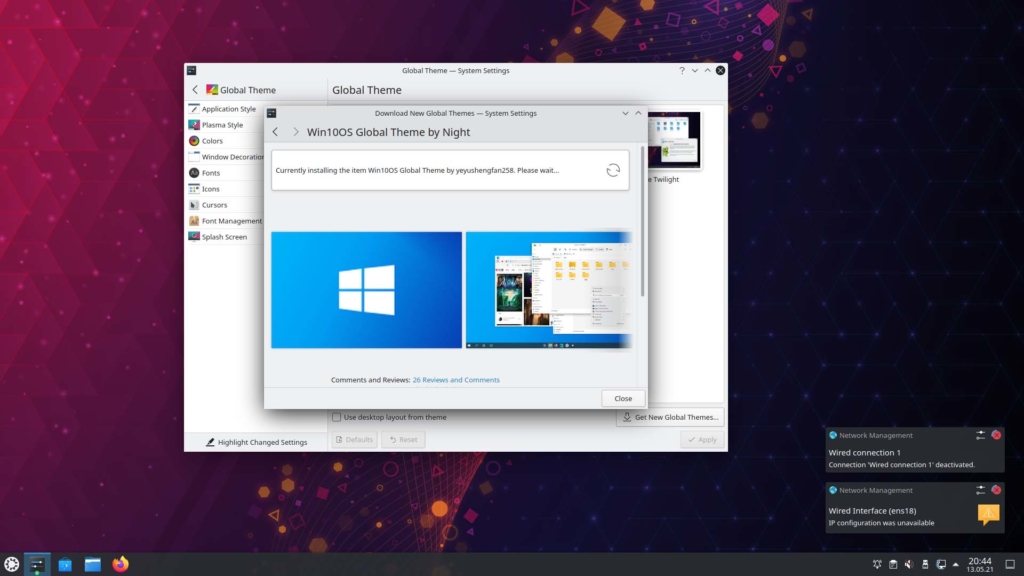 Installer le thème Kubuntu Windows 10 - Installer
