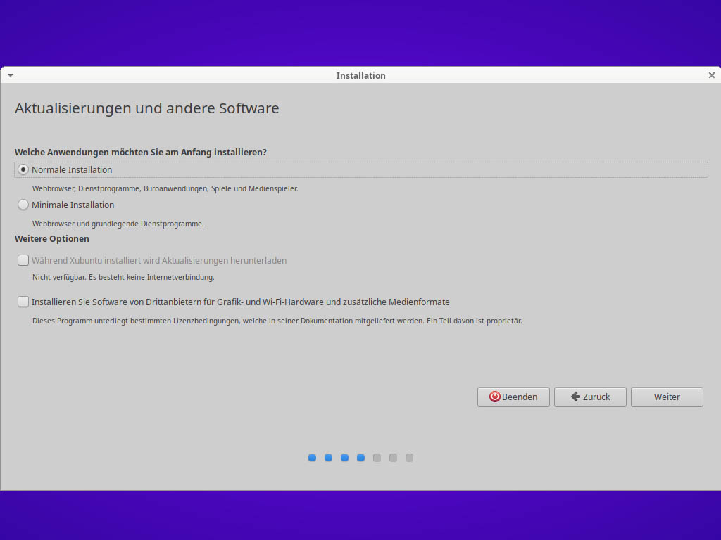 Xubuntu 21.04 installieren - Aktualisierungen und Software