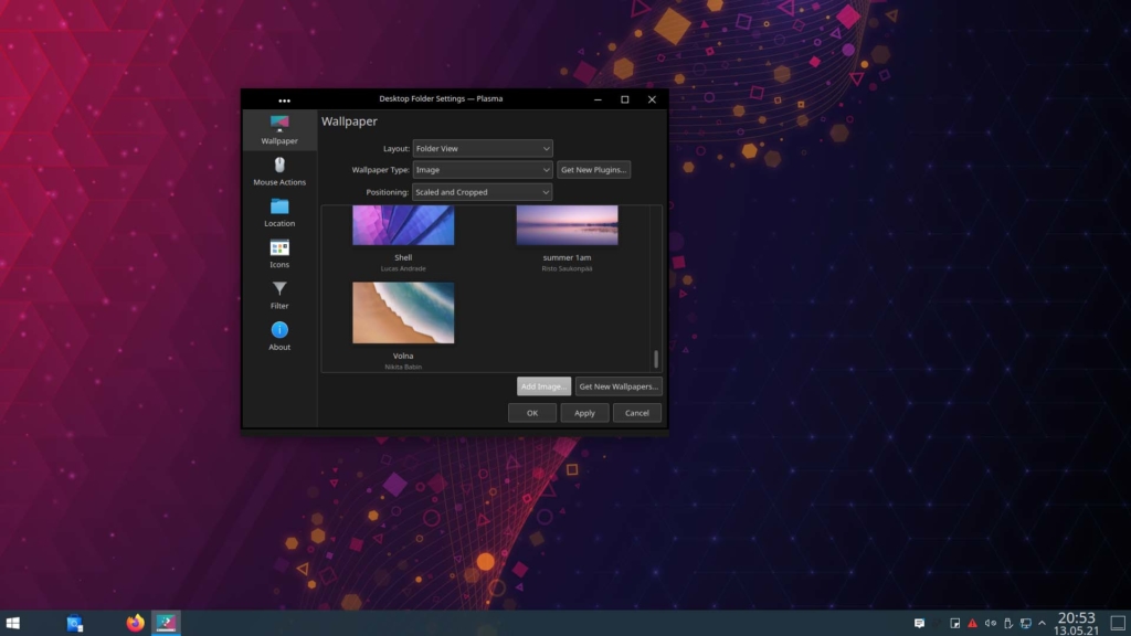 Kubuntu Windows 10 Theme installieren - Add Image