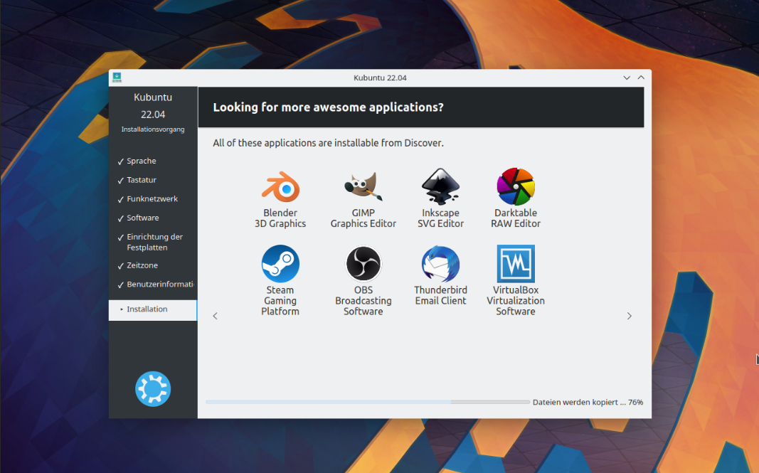 Kubuntu 22.04 installieren Tutorial Technium