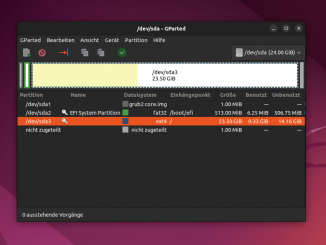 Ubuntu LVM mit GParted vergroessern 9 erfolgreich vergroessert