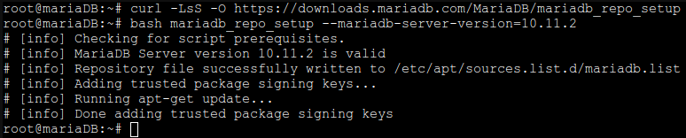MariaDB 10.11.2 installieren Debian 11 Debian 10 gpg key and add repository