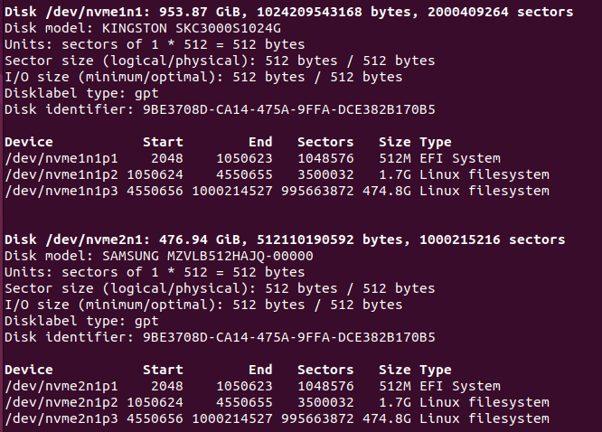 Ubuntu Festplatte clonen mit dd Tutorial 1 fdisk l