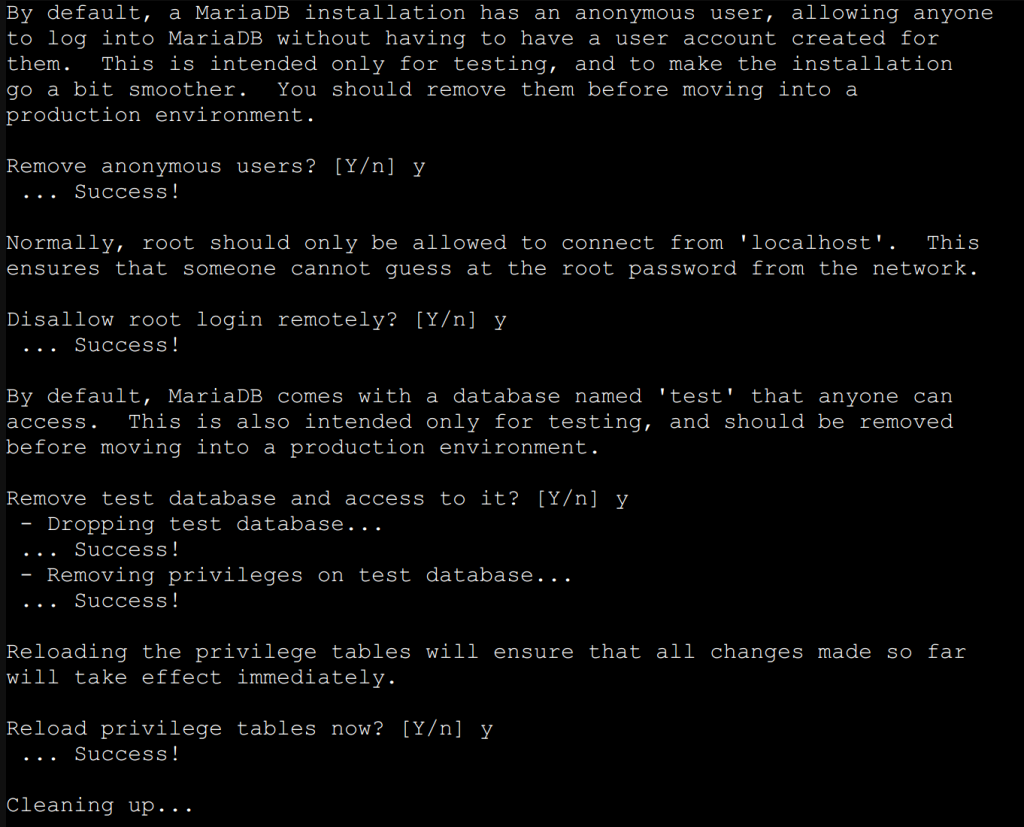 Debian 11 WordPress installieren Tutorial 2 mysql secure installation