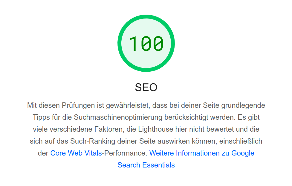 SEO Optimierung Google PageSpeed Insights