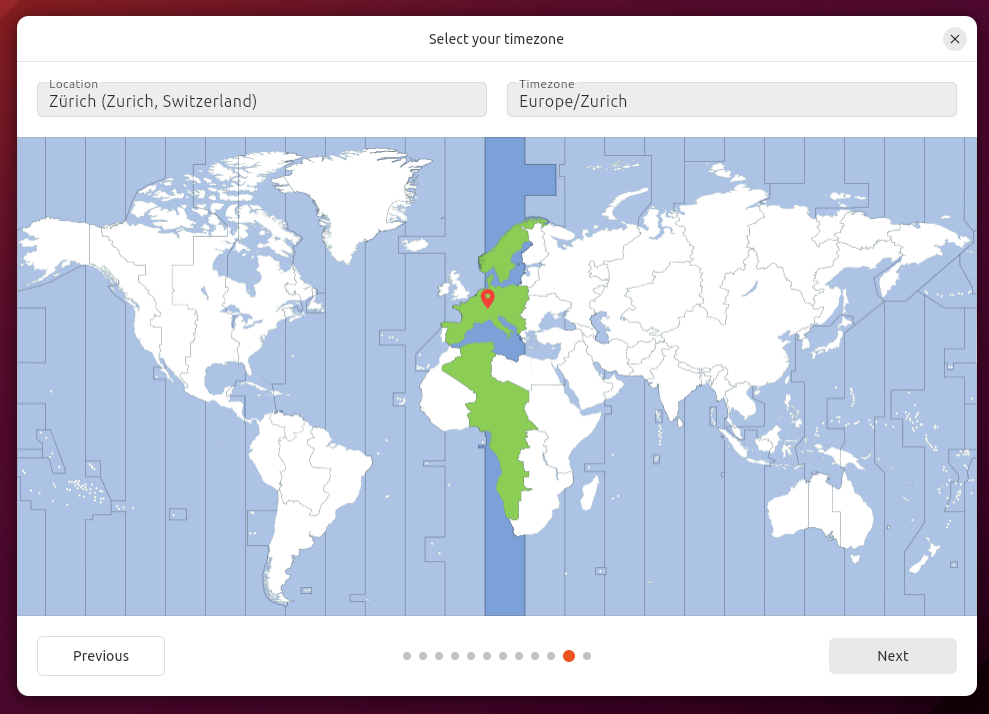 select Ubuntu timezone