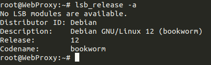 Upgrade Debian 11 auf Debian 12 Bookworm lsb release a