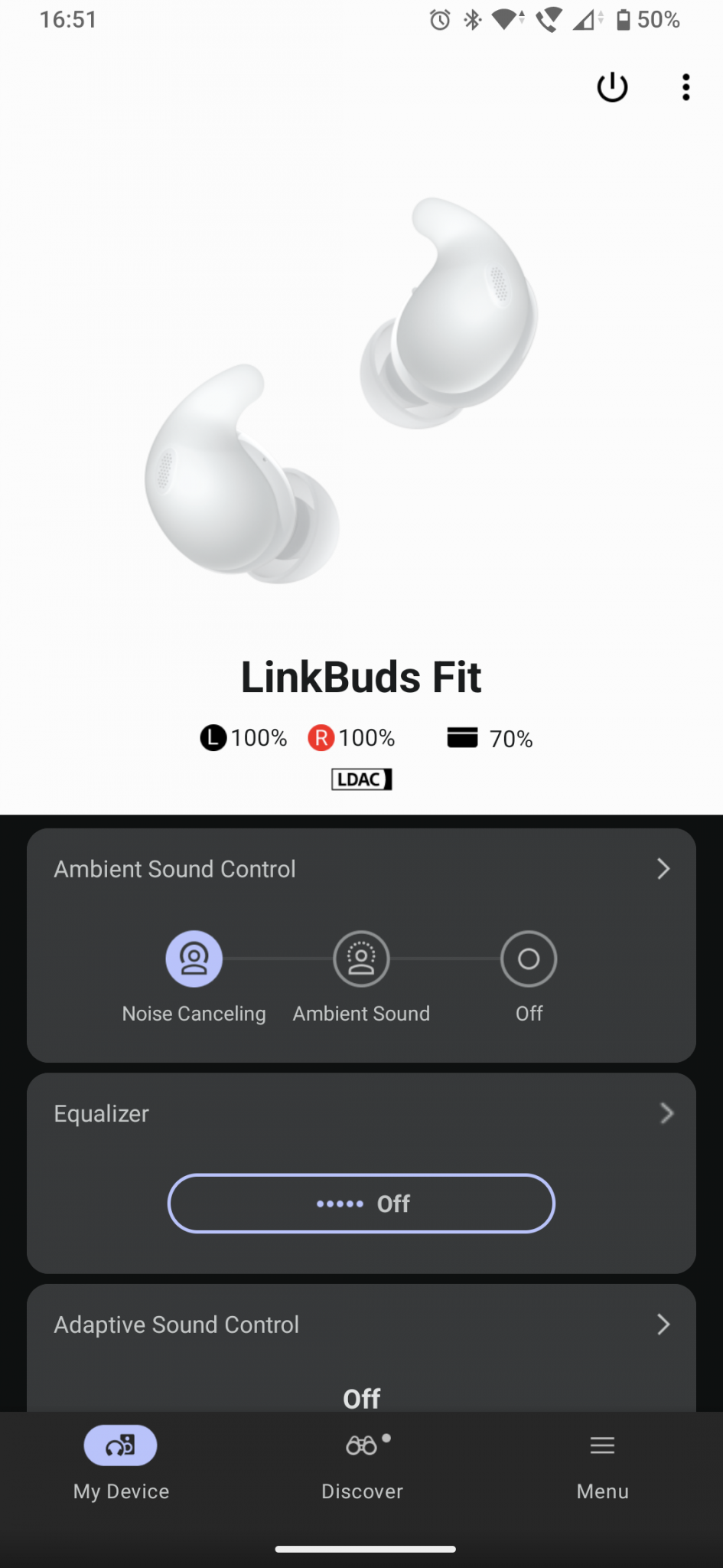 Sony LinkBuds Fit 1 My Device