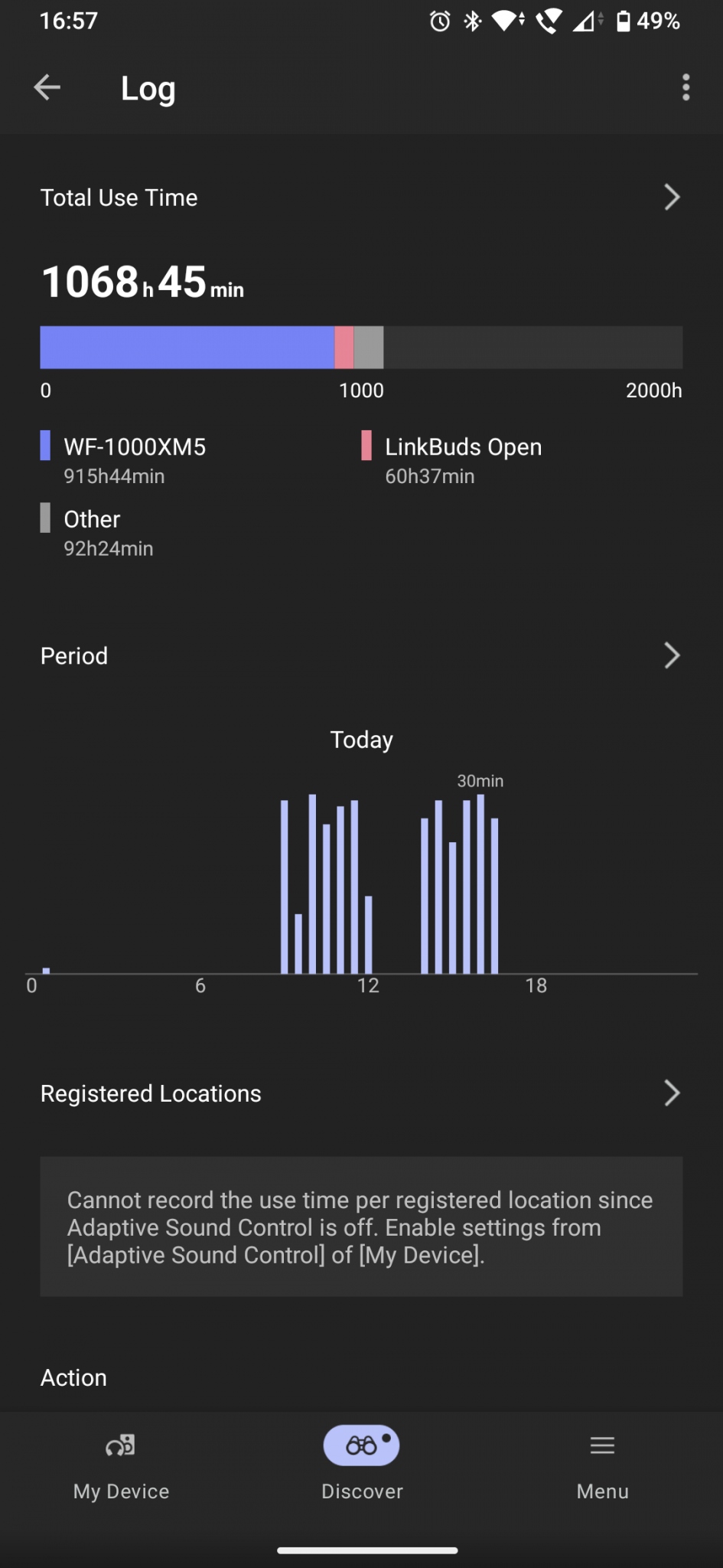 Sony LinkBuds Fit 7 Log