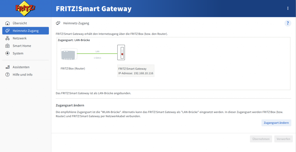 FRITZ!Smart Gateway mit WLAN Router verbinden 1