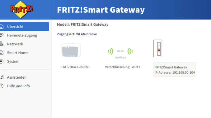 FRITZ!Smart Gateway mit WLAN Router verbinden