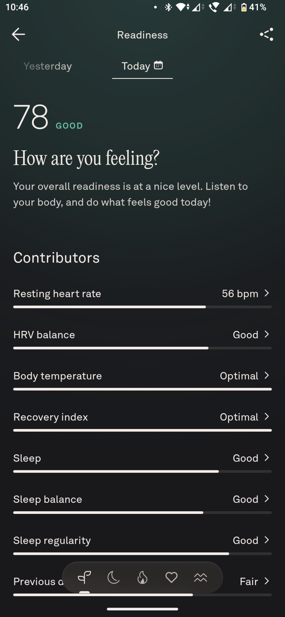 Oura RIng 4 10 Readiness