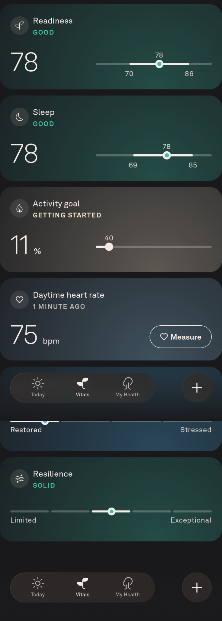 Oura RIng 4 5 Vitals